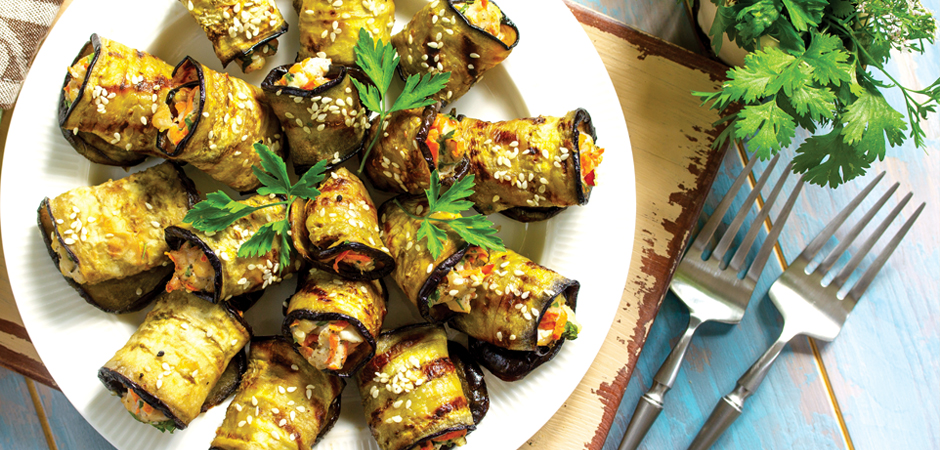 Involtini di melanzane alla griglia