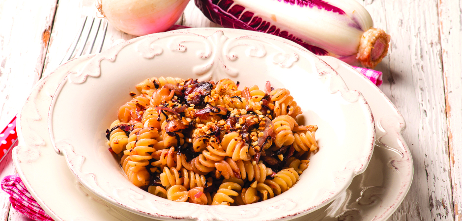 Pasta radicchio e noci
