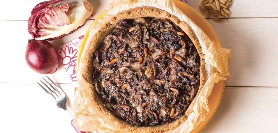 Torta di zucca e radicchio