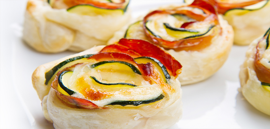 Roselline speck e zucchine