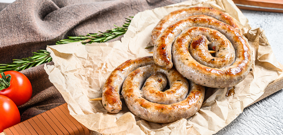 Salsiccia agli agrumi con verdure al cartoccio