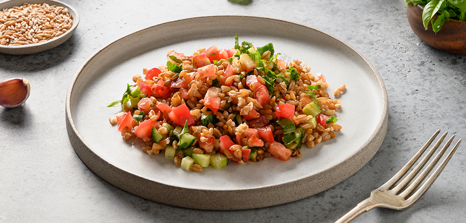 Insalata di farro e zenzero alla menta