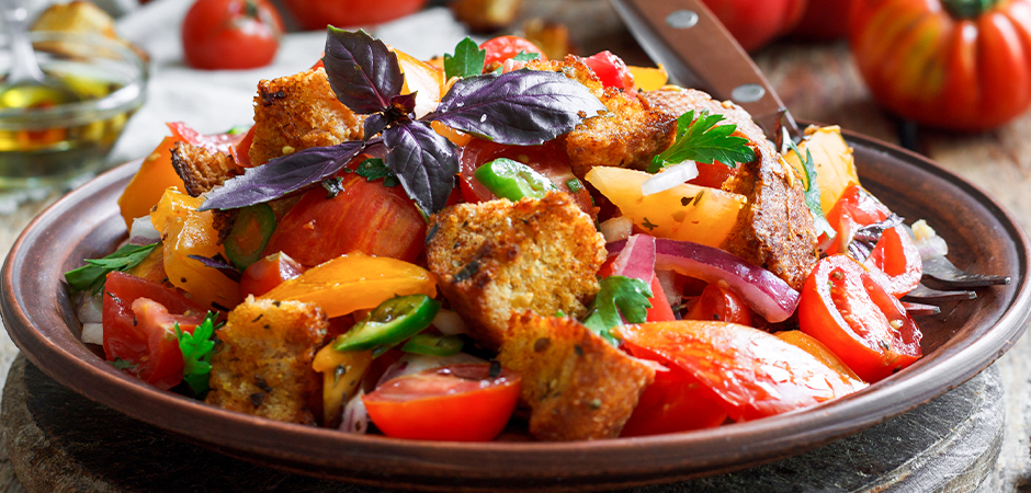 Panzanella di mare croccante