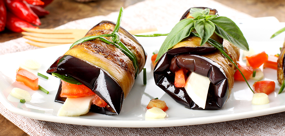 Rotolini di melanzane agli ortaggi