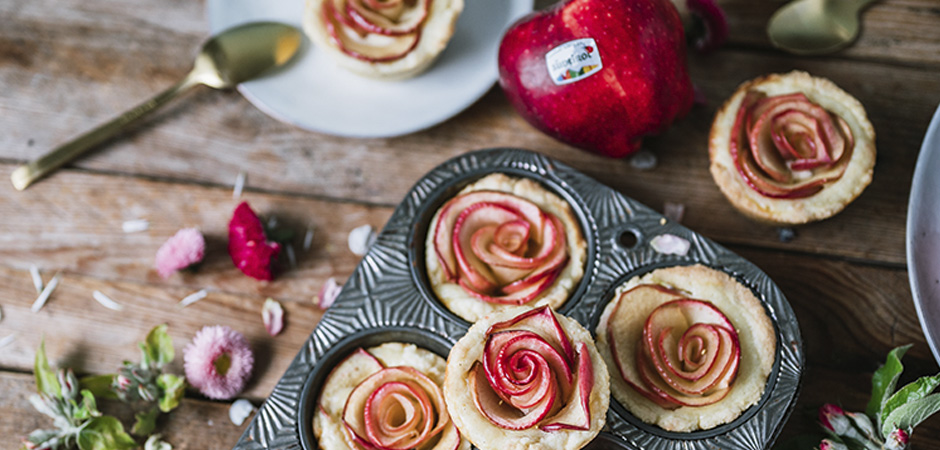 Muffin alle rose di mele
