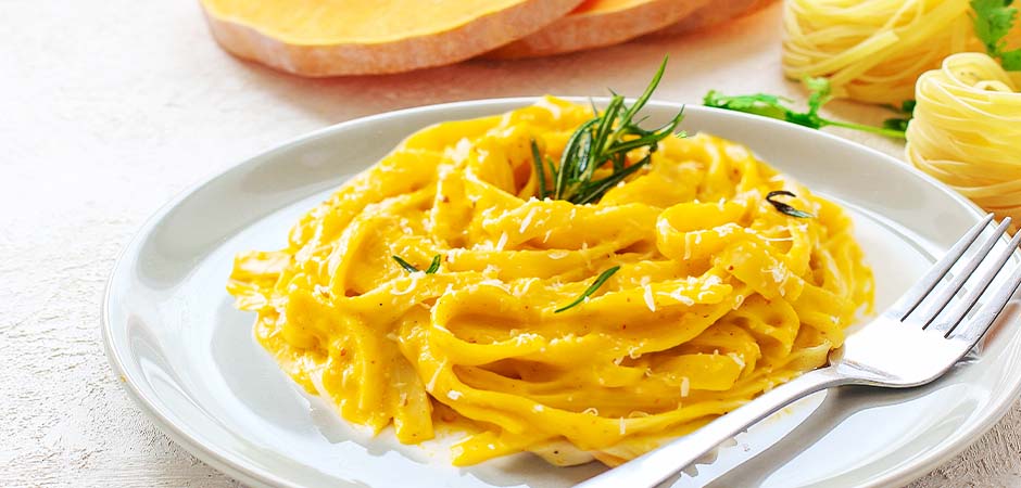 Tagliatelle zucca e gorgonzola