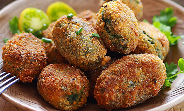 Crocchette di baccalà agli spinaci
