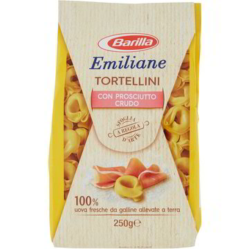 Pasta all'uovo tortellini con prosciutto crudo BARILLA 250 ...