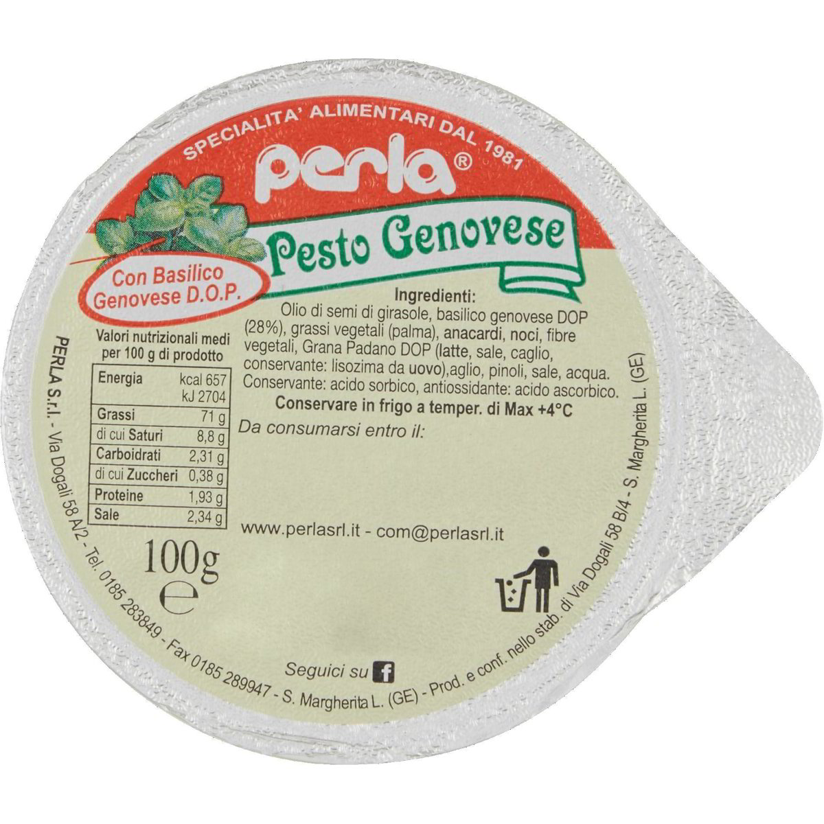 Pesto alla genovese PERLA. 100 G Coop Shop