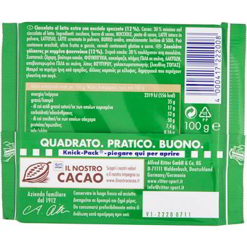 Tavoletta Cioccolato Con Nocciole Rittersport Coop