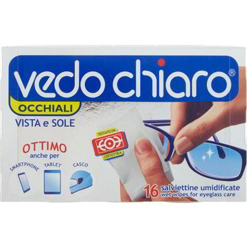 Salviettine umidificate per occhiali x6 VEDOCHIARO - Coop Shop