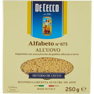 Pasta all'uovo alfabeto n.673 DE CECCO - Coop Shop