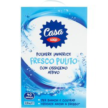 Detersivo lavatrice in polvere fresco pulito COOP - CASA 2600 G