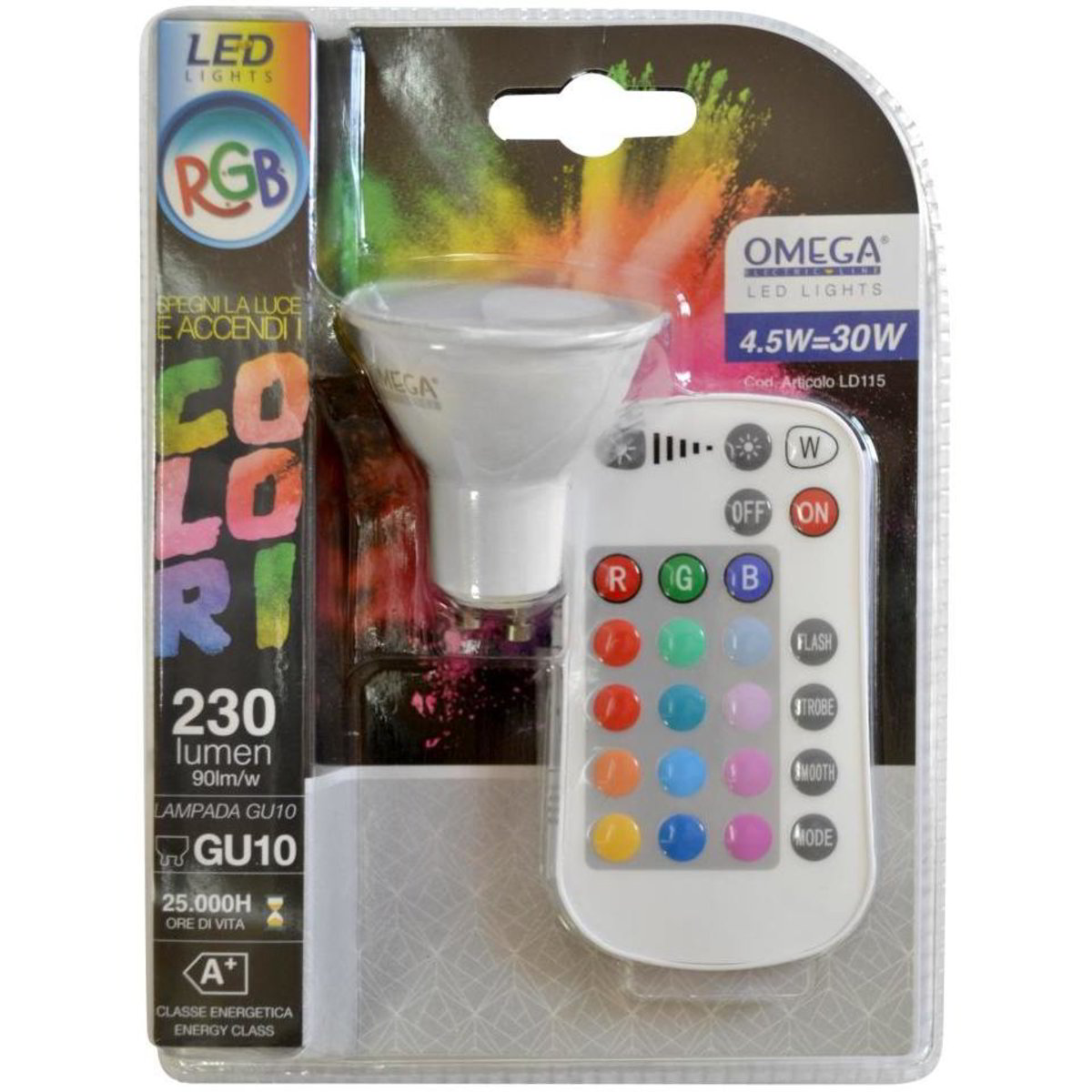 FLOOD Faretto LED 10W RGB Multicolore Faro Esterni Sincronizzabile IP65 Telecomando Rf Effetti Luce Colorata Giardino Facciate 230v 87039987