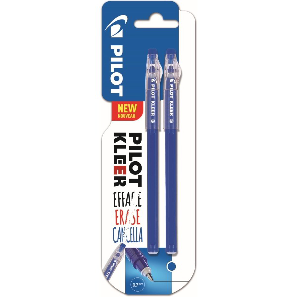 Pilot Kleer - Penna a sfera cancellabile, blu, confezione da 12
