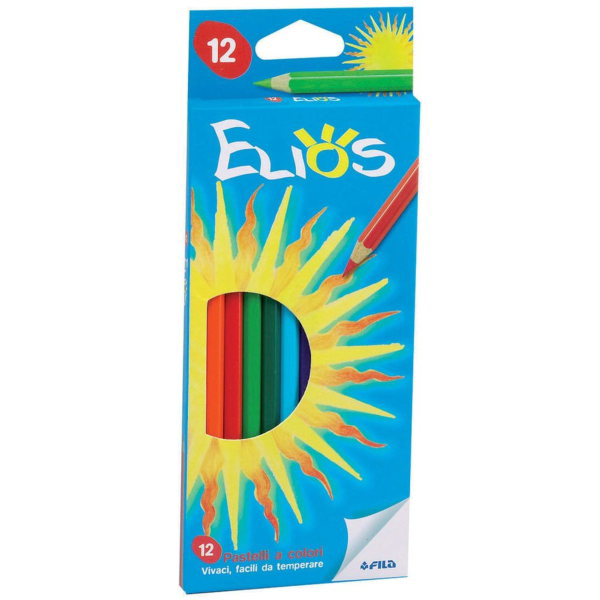 Alpino Da060009 - Astuccio Con 12 Pastelli A Cera Dacs - Matite Cerate Di Qualità, Design Moderno, Colori Vivaci, Per Scuola E Ufficio