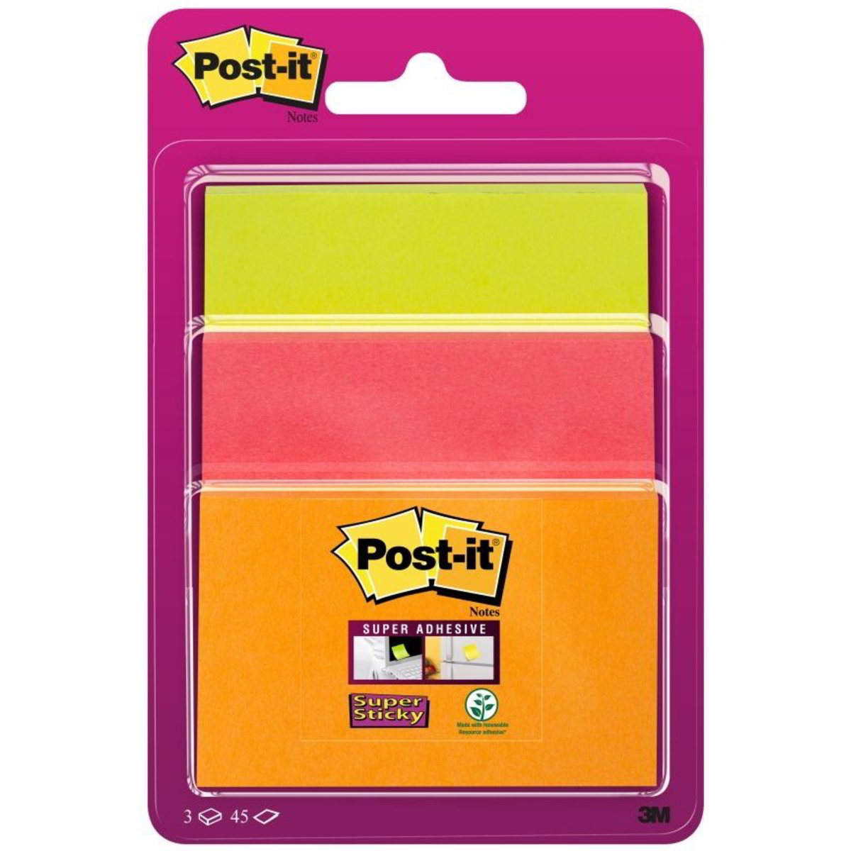 Post-it Super Sticky - 12 Blocchetti, 90 Fogli 47.6x47.6mm, Colorati, Per Appunti E Promemoria - Foto 3
