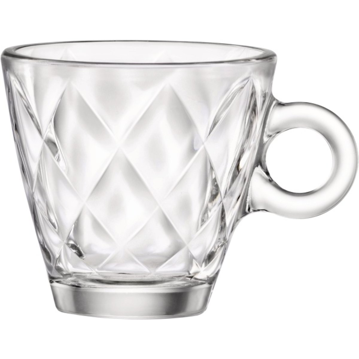 Leonardo Napoli 024202 - Set di 6 tazze da caffè lavabili in lavastoviglie, piccole tazze in vetro con manico, adatte al microonde, 280 ml, 6 pezzi