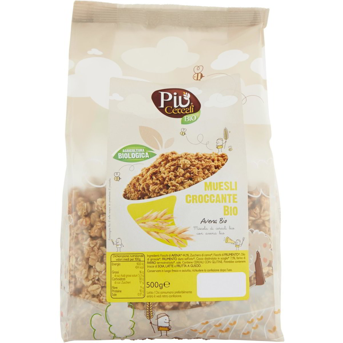 Muesli croccante di avena PIÙ CEREALI BIO 500 G Coop Shop