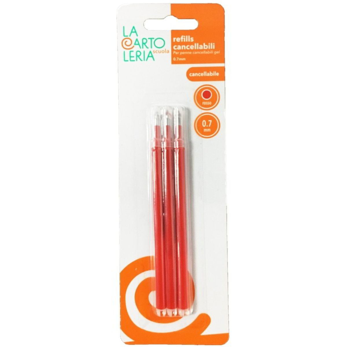 Set di 6 penne gel cancellabili da 0,5 mm BLUE + 40 RICARICHE