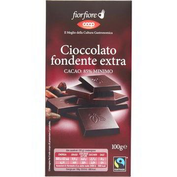 Tavoletta Cioccolato Extra Fondente 85 Coop Fior Fiore Coop