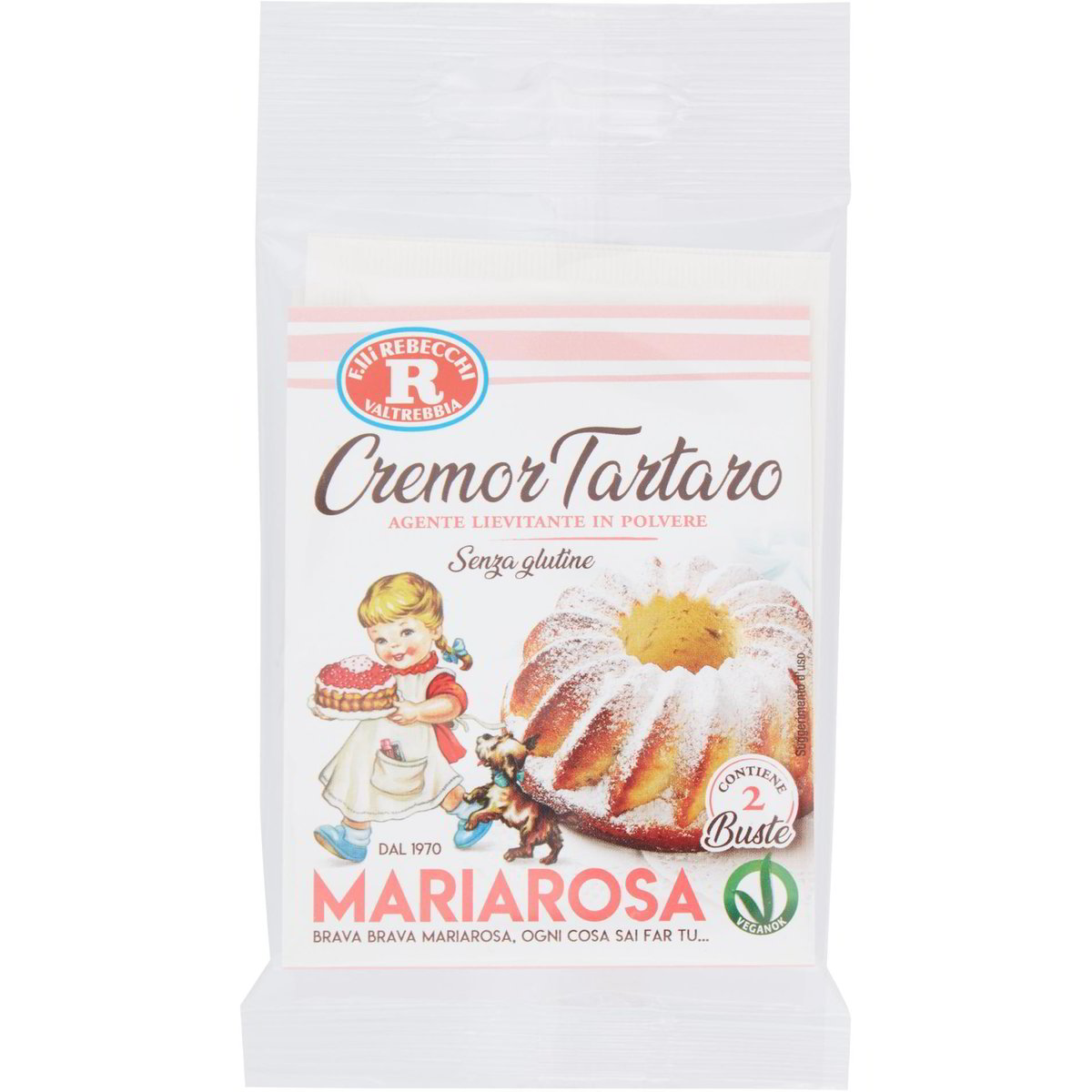 Stampo Chiffon Cake 24 Cm + Lievito Cremor Tartaro - Kit Completo Made In Italy