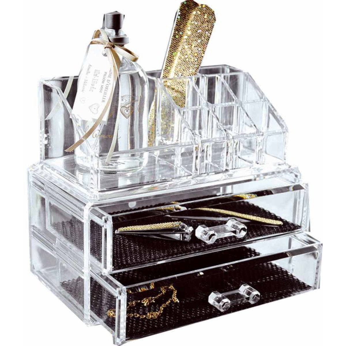 Organizzatore Cassetti Plastica Grigio - Divisori Regolabili Per Cucina, Ufficio, Casa - Foto 7