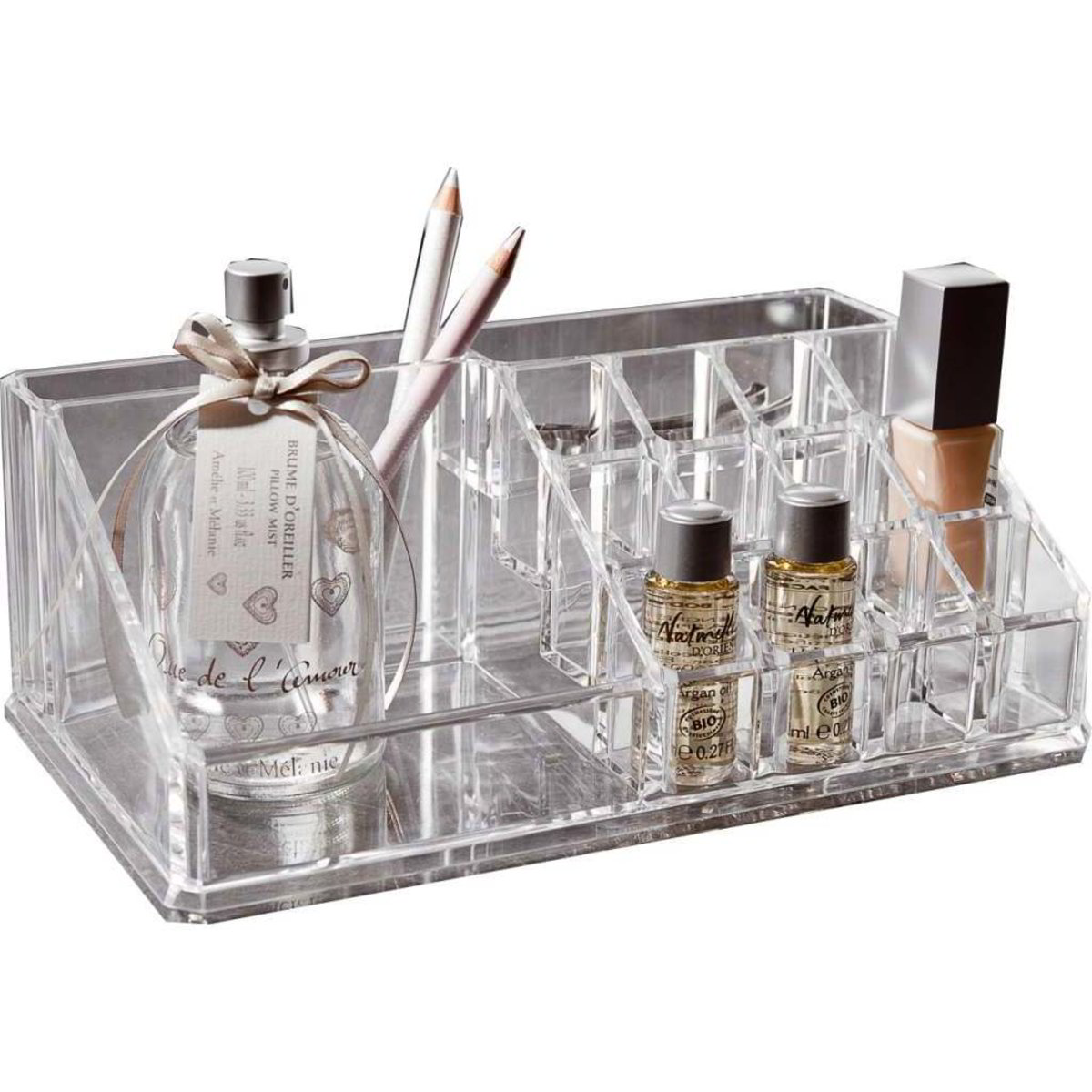20 Cassetti Organizer In Plastica Trasparente - 4 Dimensioni Per Trucchi, Scrivania, Bagno E Cucina - Sistema Modulare Impilabile