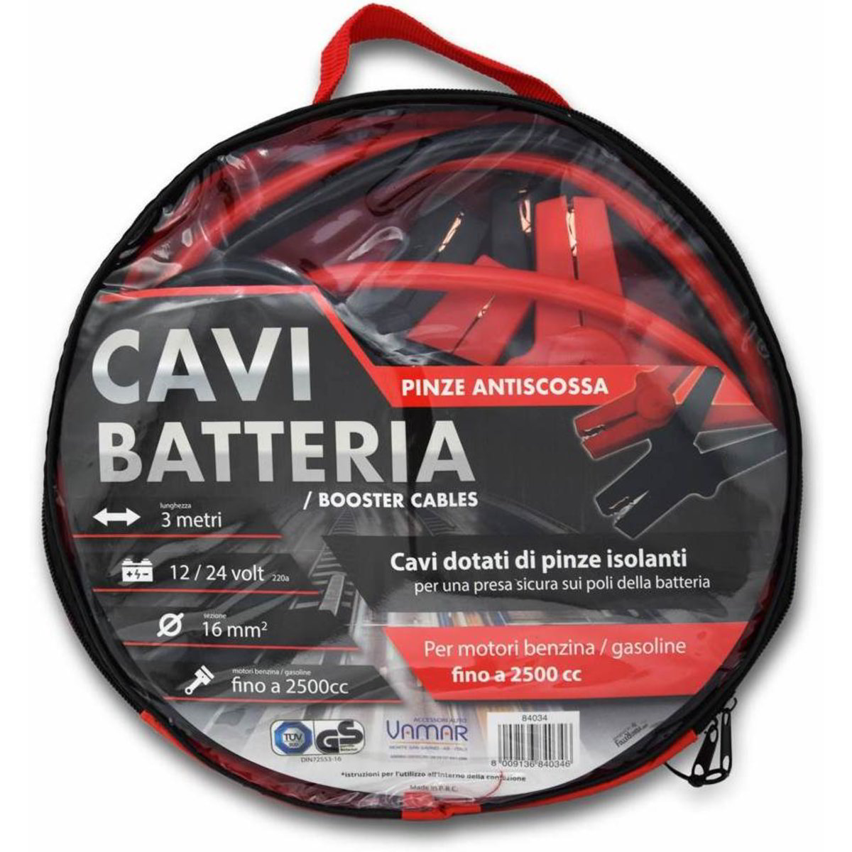 Cavo Batteria 50 Mm² 2,5m Con Occhielli M8 - Rosso, Per Auto, Barca, Moto | Made In Germany - Foto 7