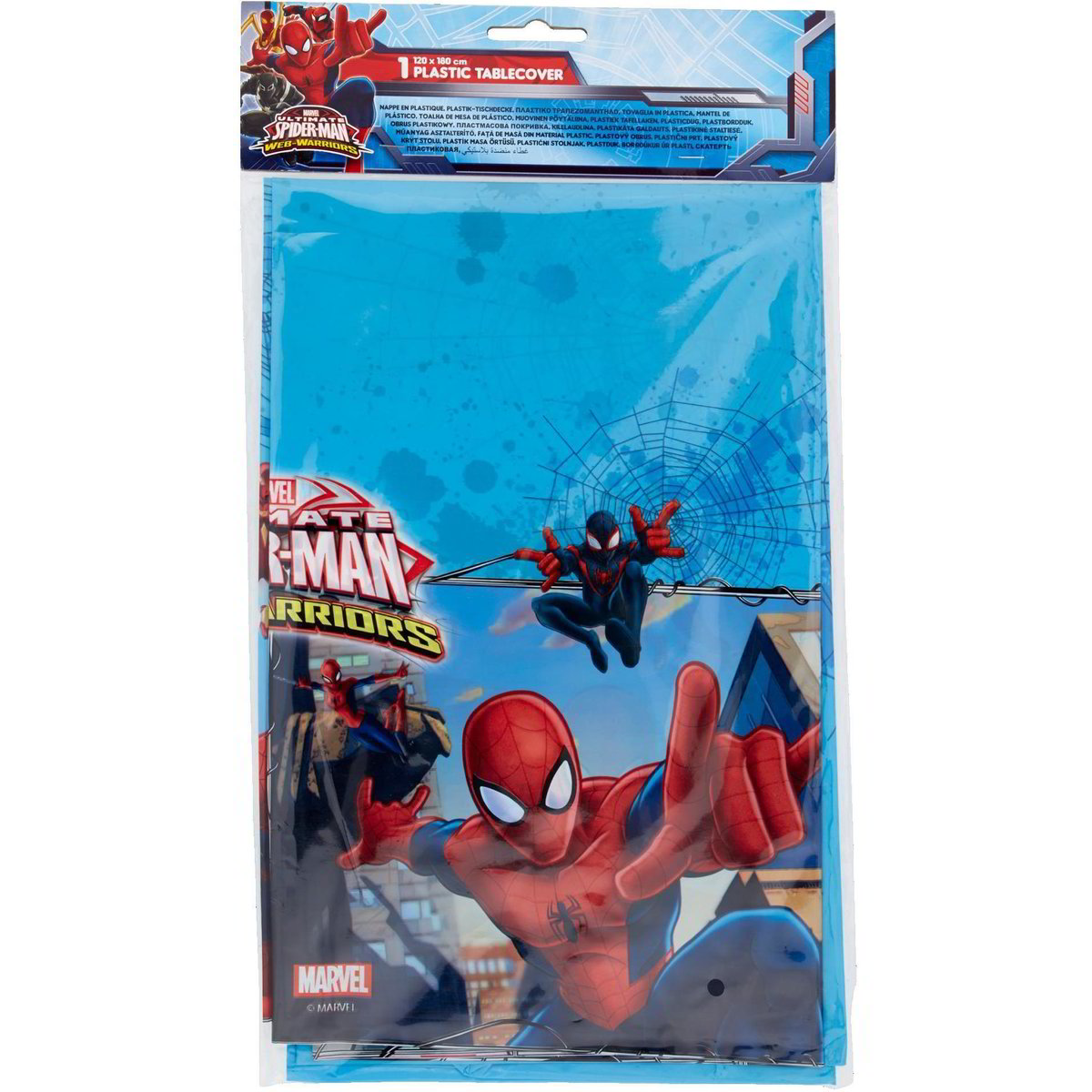 Nappe En Plastique Spiderman 120 X 180 Cm - Pour Anniversaire Enfant, Lavable, Réutilisable