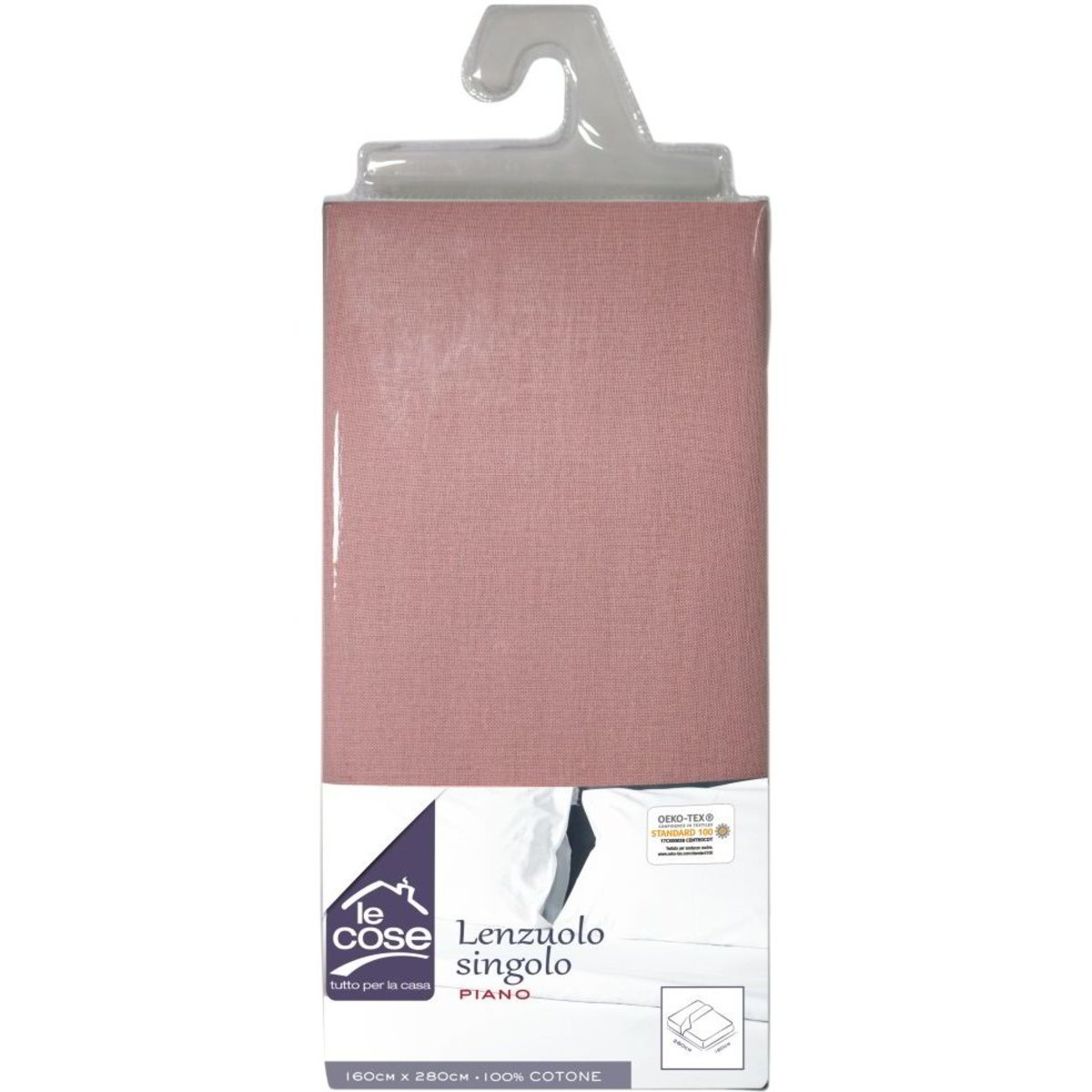 Lenzuolo Piano In Raso Rosa Cipria 205x243 Cm - Morbido Come La Seta, 100% Poliestere - Foto 2