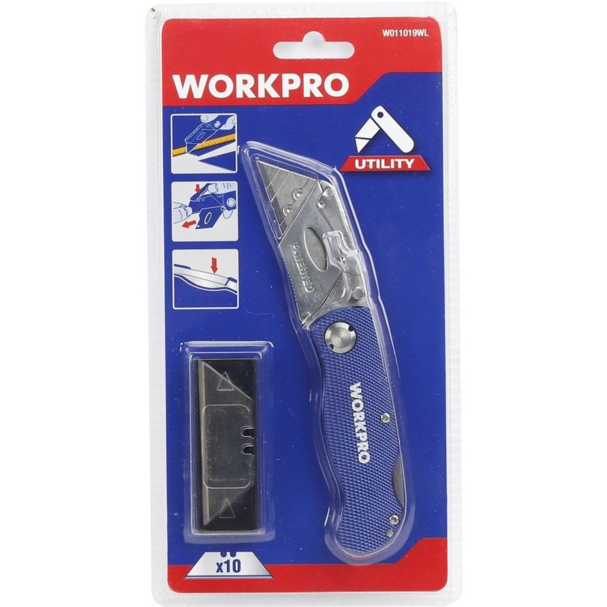 Cutter richiudibile con 10 lame WORKPRO 1 PZ - Coop Shop