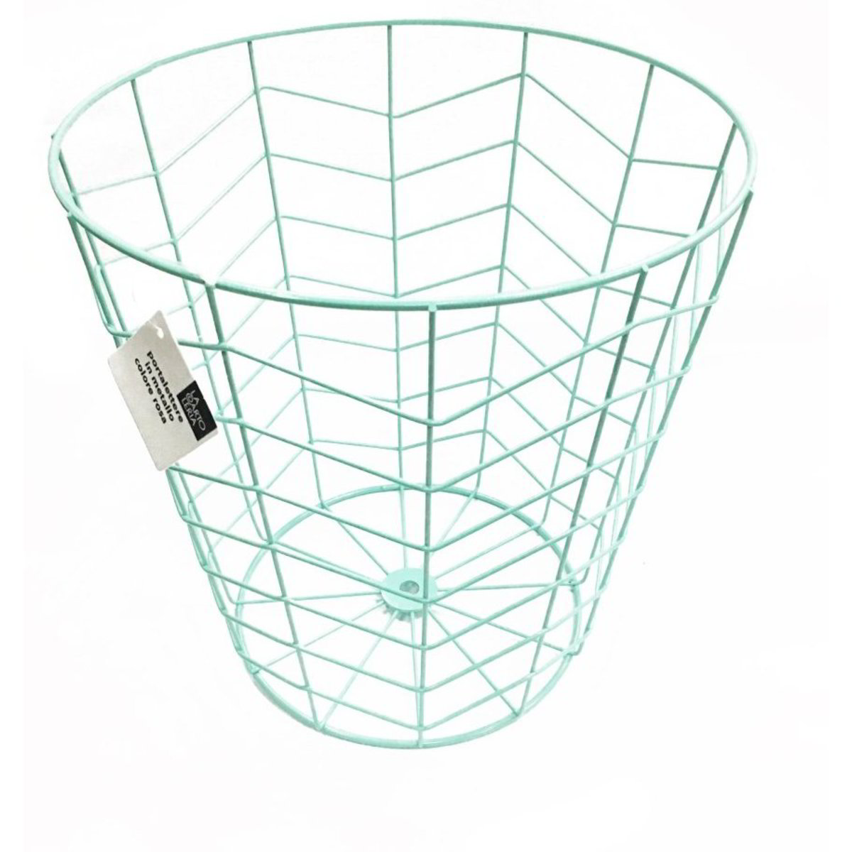 DS Cestino Per Carta In Metallo Viola 13 Litri - 22x26,5x28 Cm Per Ufficio E Casa