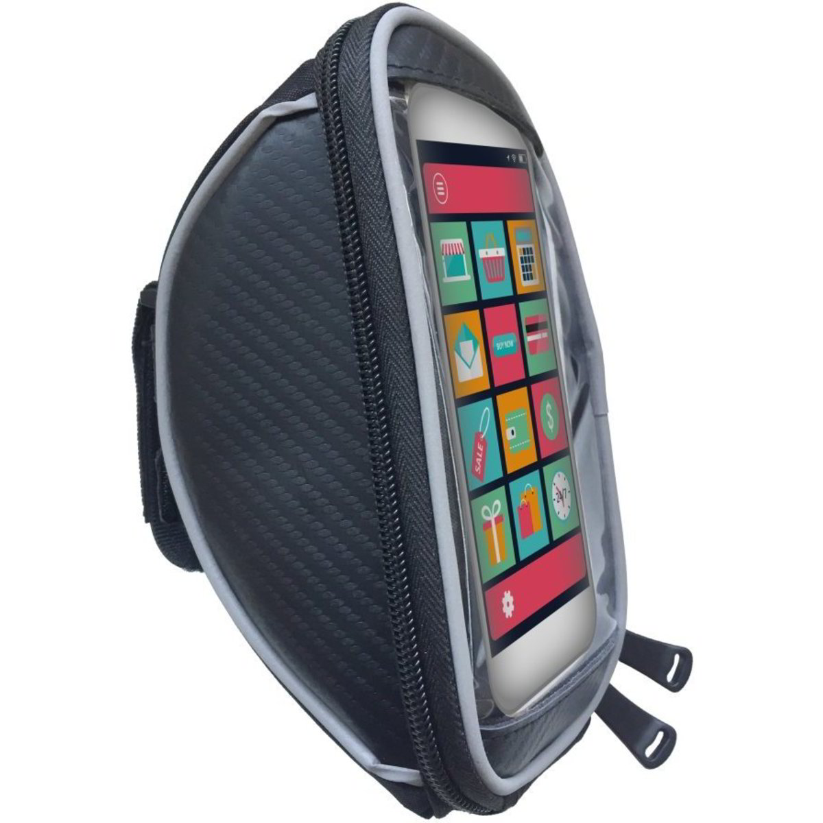 Sacoche De Guidon Vélo - Porte Smartphone Et Porte-OBJETS - Dimensions 19,5x10x9 Cm - Marque WAG