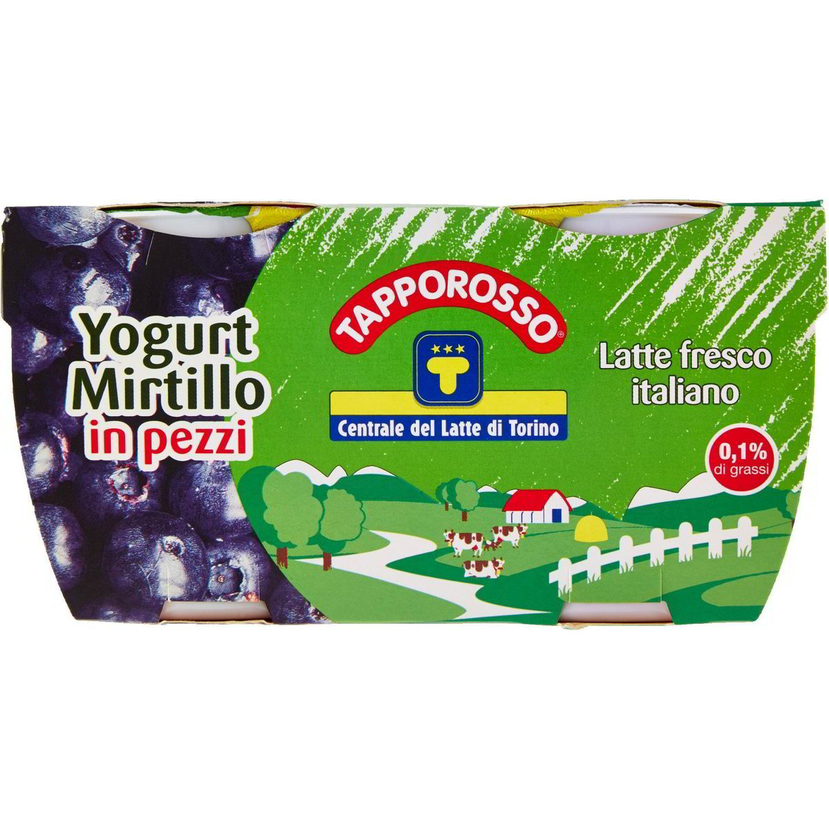 Yoghurt Rinforzo Yogurt magro con mirtillo in pezzi CENTRALE DEL LATTE DI TORINO 2 X 125 ...