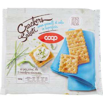 Crackers salati senza granelli di sale COOP 16 X 35 G - Coop Shop