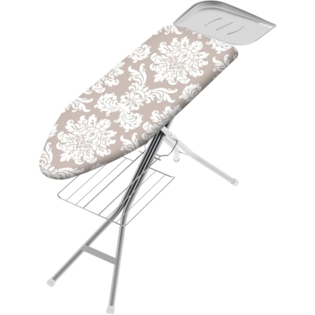 Asse Da Stiro Pieghevole KADAX - 120x38 Cm, Grigio, Con Regolazione Altezza E Supporto Ferro - Foto 4