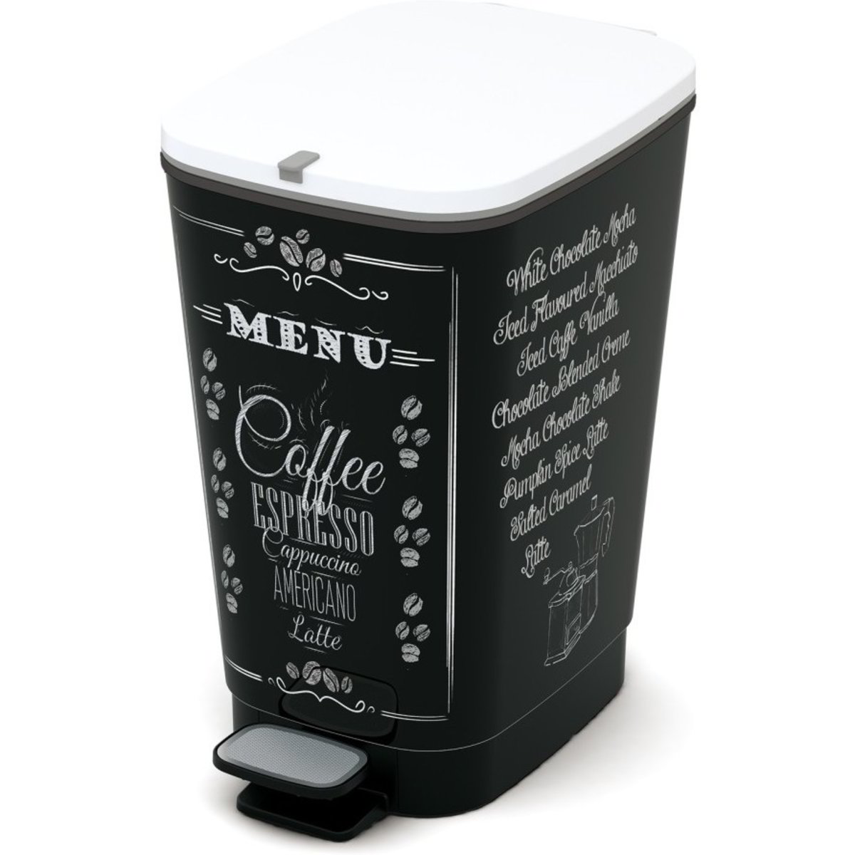Pattumiera a pedale Jantex da cucina, rossa, 65 l
