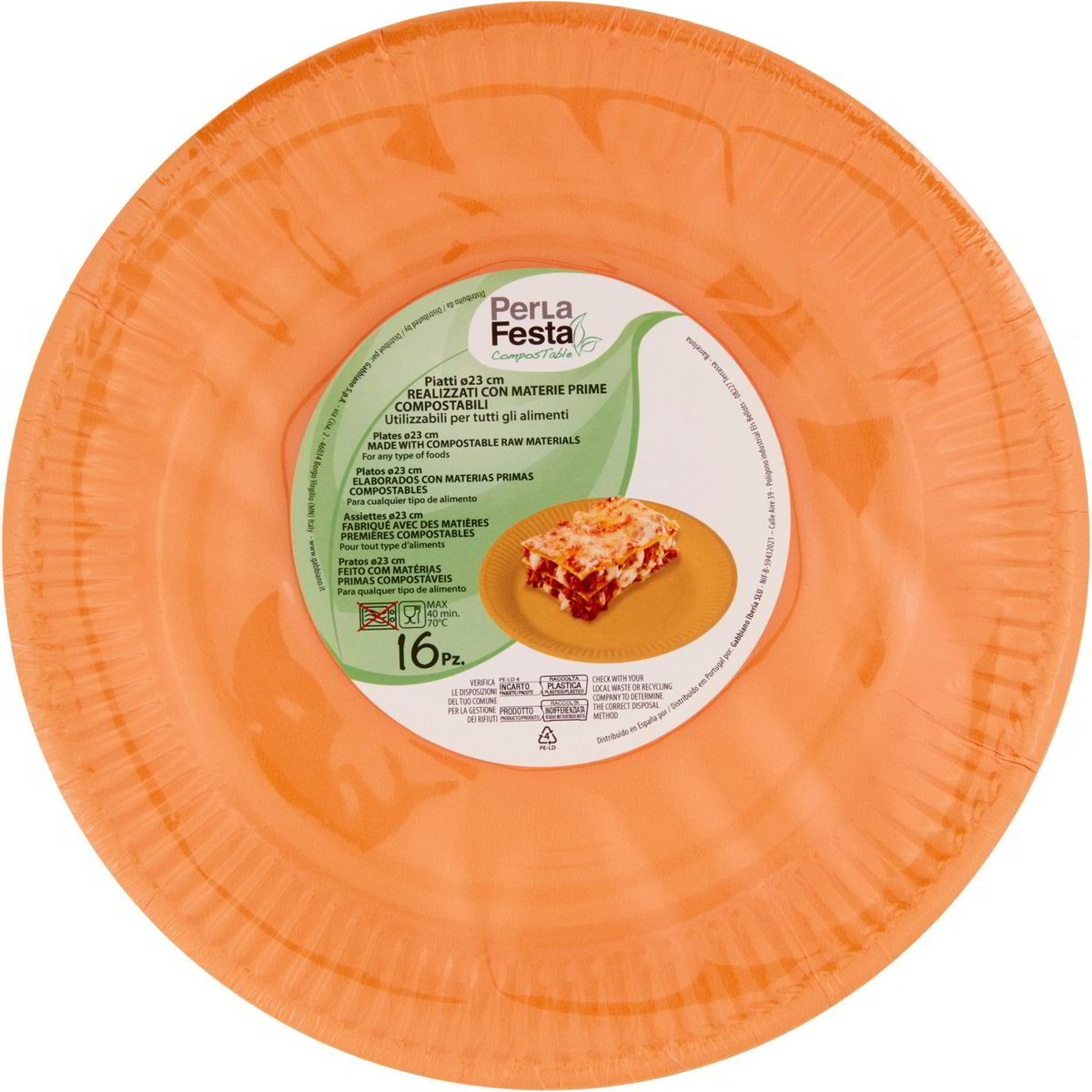 HAAGO 100 piatti di canna da zucchero usa e getta, biodegradabili (26 cm), grandi piatti per