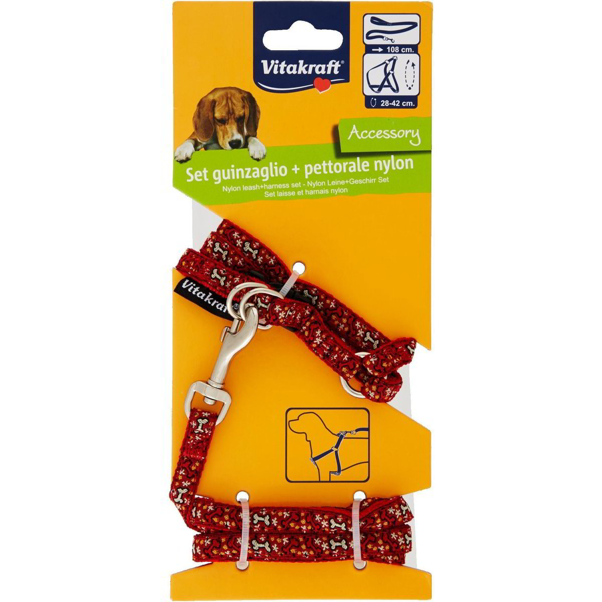 EXPAWLORER Set di pettorina e guinzaglio per cani di piccola taglia, collare e guinzaglio con custodia AirTag, pettorina classica a quadri per cani di piccola taglia, senza tirare, regolabile, a prova