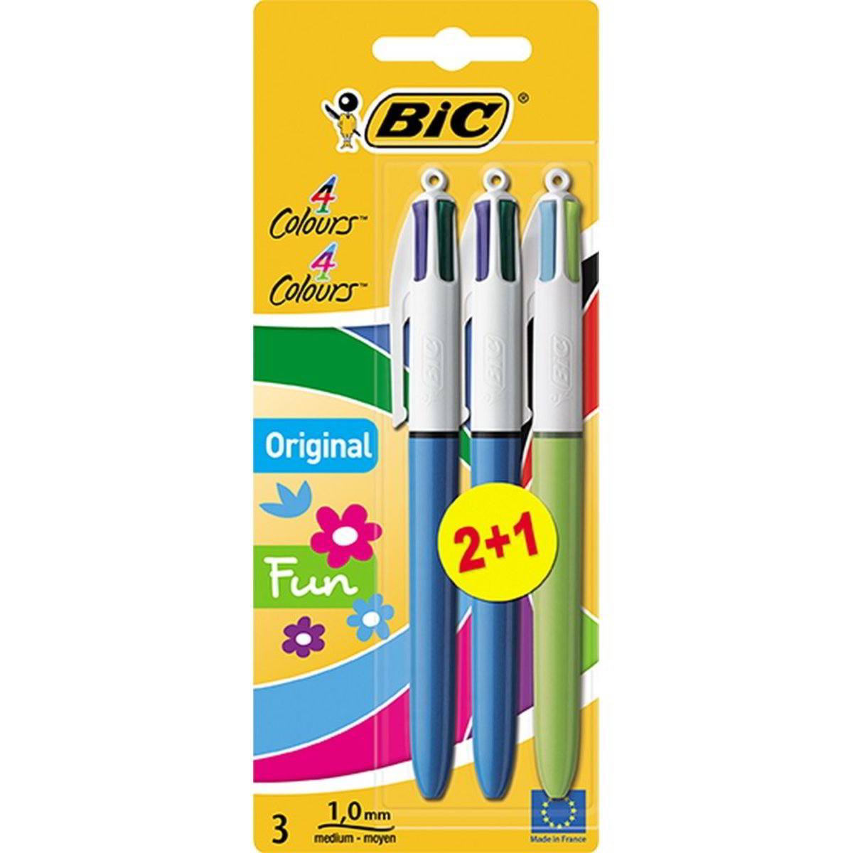BIC Cristal Up - Penna A Sfera, Confezione Da 4, Colore: Blu - Foto 10