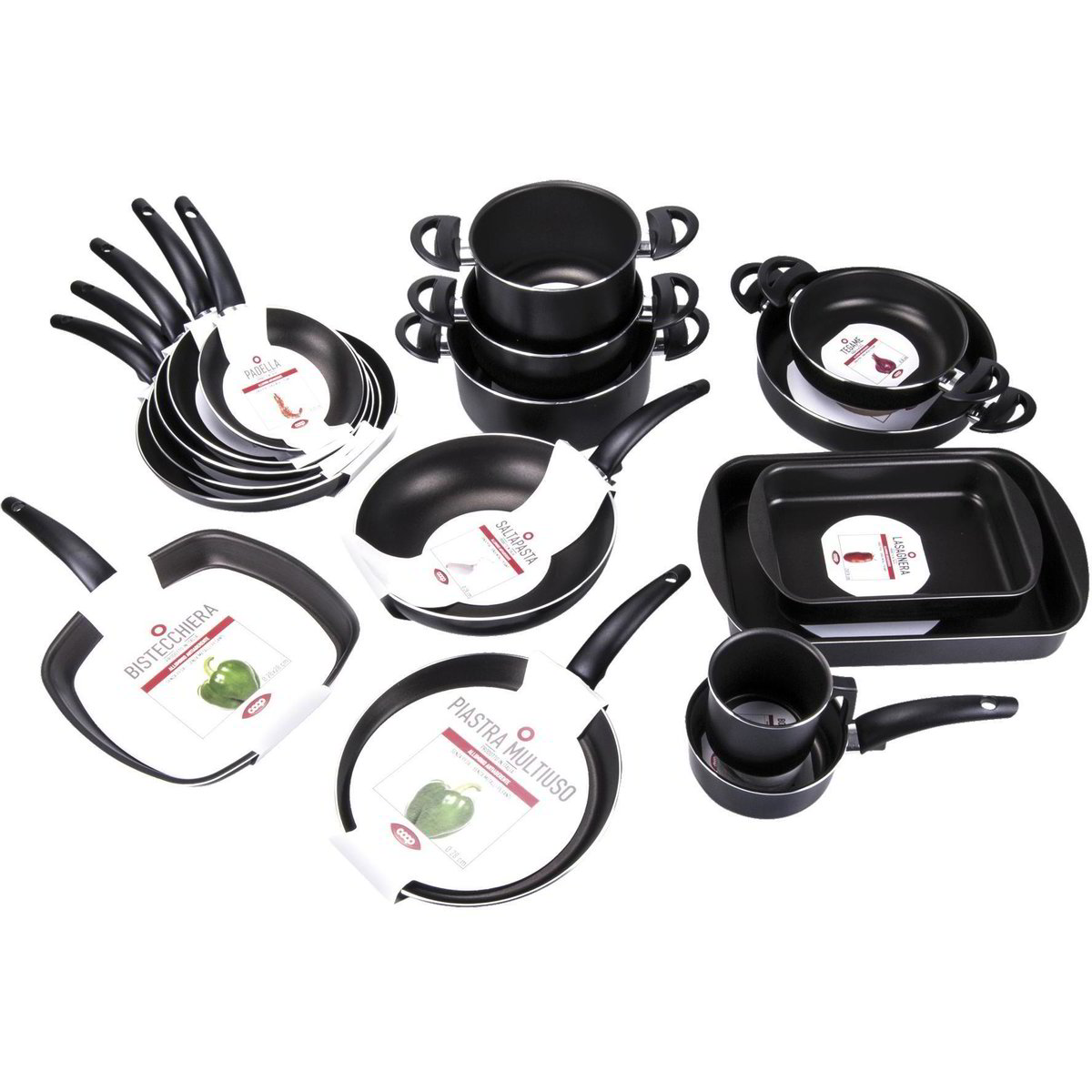 Wecook! Casseruola Antiaderente Effetto Pietra 20 Cm - Alluminio Forgiato, Adatta A Induzione, Con Coperchio In Vetro