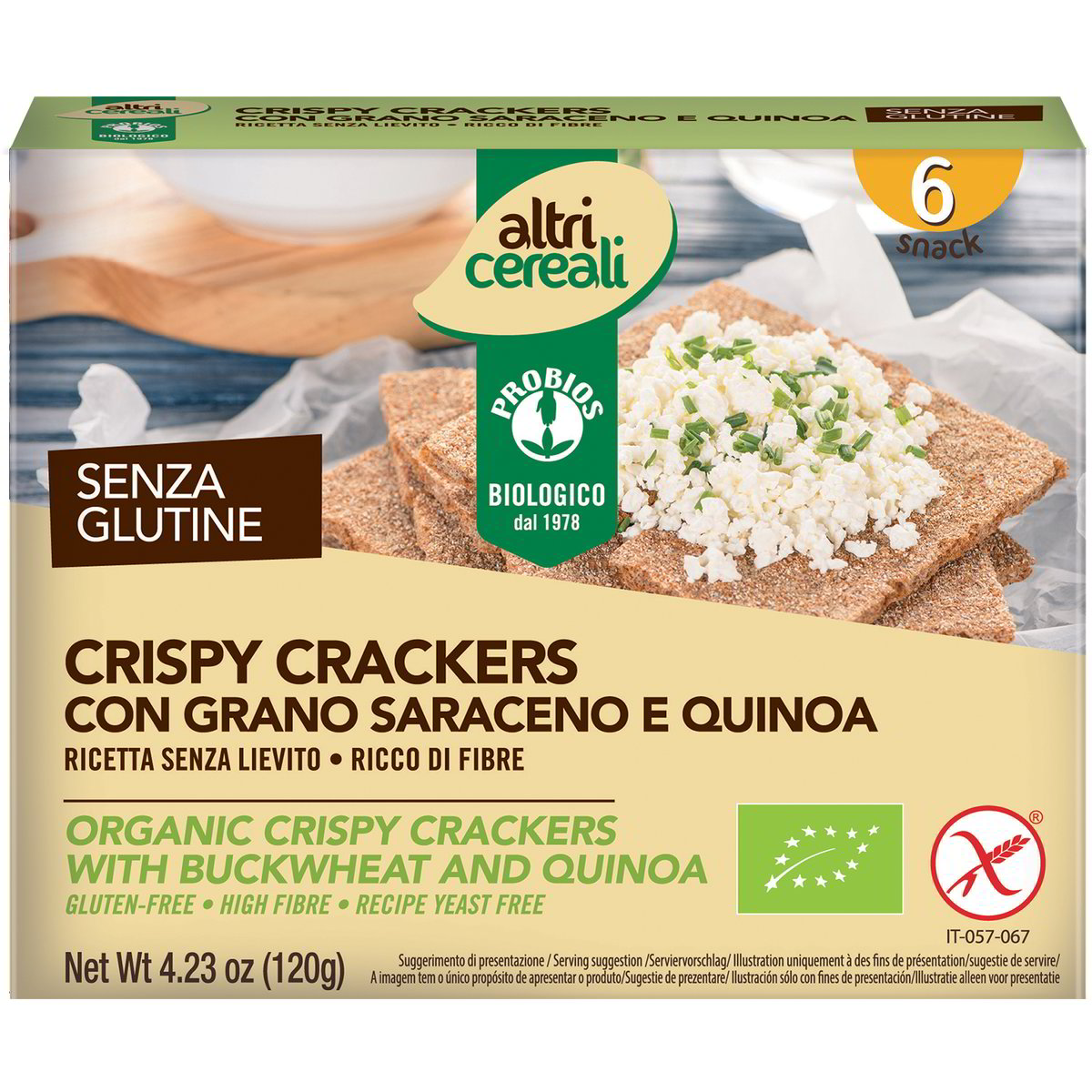 Crackers con grano saraceno e quinoa crispy PROBIOS 120 G - Coop Shop