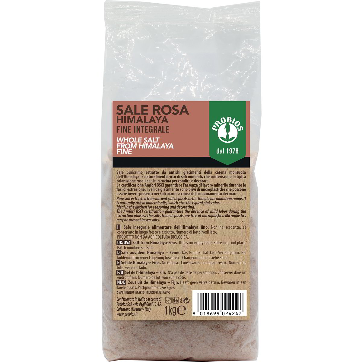 Sale Rosa Dell'Himalaya 1500g – Cristalli Fini, Senza Plastica, In Vasetto Di Vetro Con Spezie – Spintz