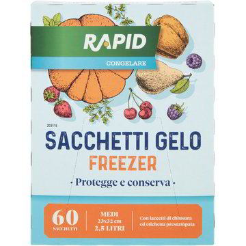 Sacchetti Freezer Riutilizzabili 60pcs Sacchetti per Congelatore per Alimenti Senza BPA Sacchetti Congelatore Zip Grandi Medi e Ppiccoli Conservare