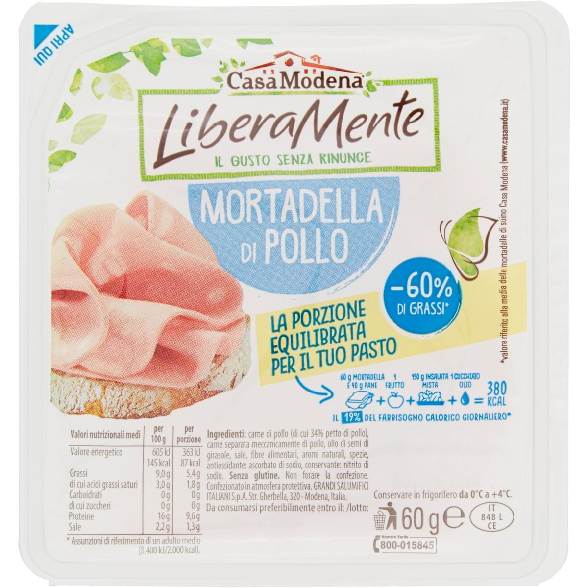 Mortadella di pollo CASA MODENA 60 G Coop Shop