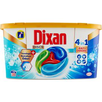 Detersivo lavatrice pastiglie antiodore 25 lavaggi DIXAN 625 ML - Coop Shop