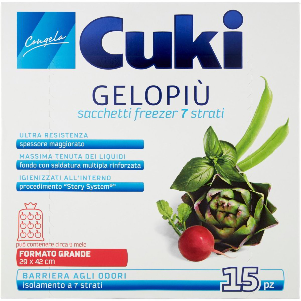 CUKI Gelopischer Küsse Freezer Verpackung – 30 Beutel, Größe 29x42 Cm, Für Gefriergut & Vorratshaltung