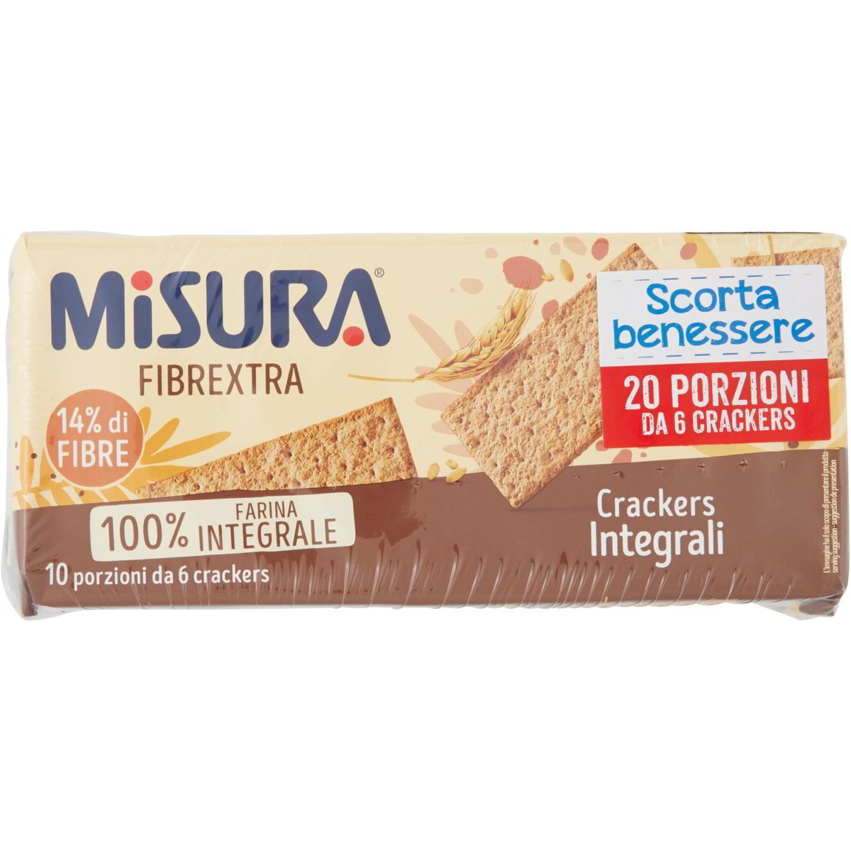 Crackers integrali fibrextra MISURA 2 X 385 G - Coop Shop
