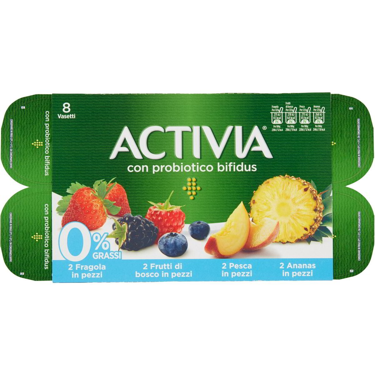 Yogurt activia 0 grassi con frutta mista ACTIVIA 8 X 125 G Coop Shop